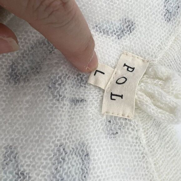 POL Leopard Sweater Wool Mohair blend women’s size large rolled hem - Picture 3 of 5